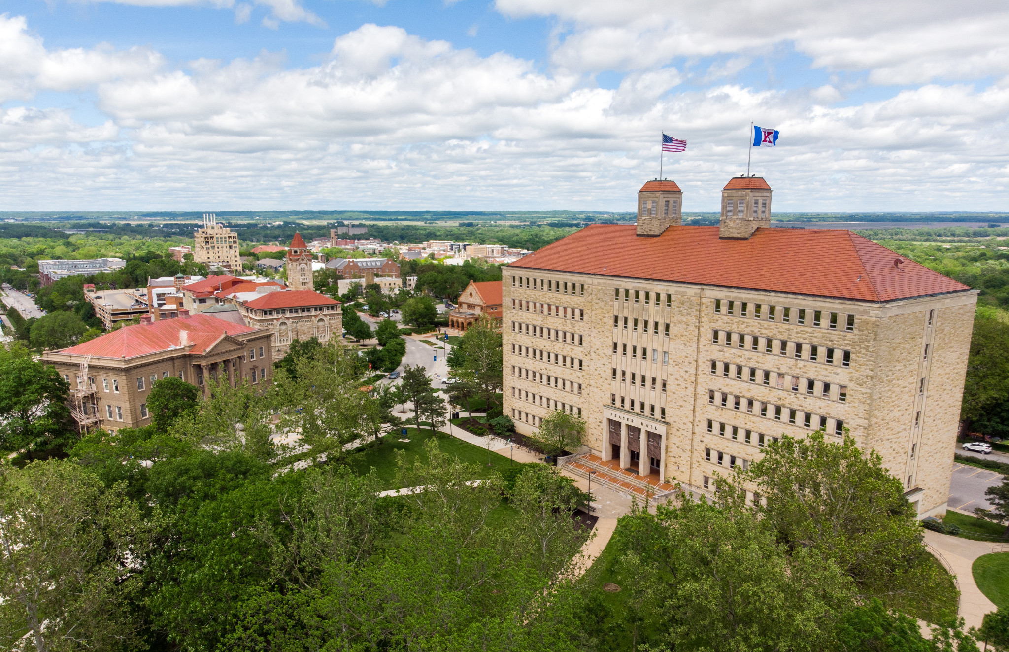 Aerial view of campus