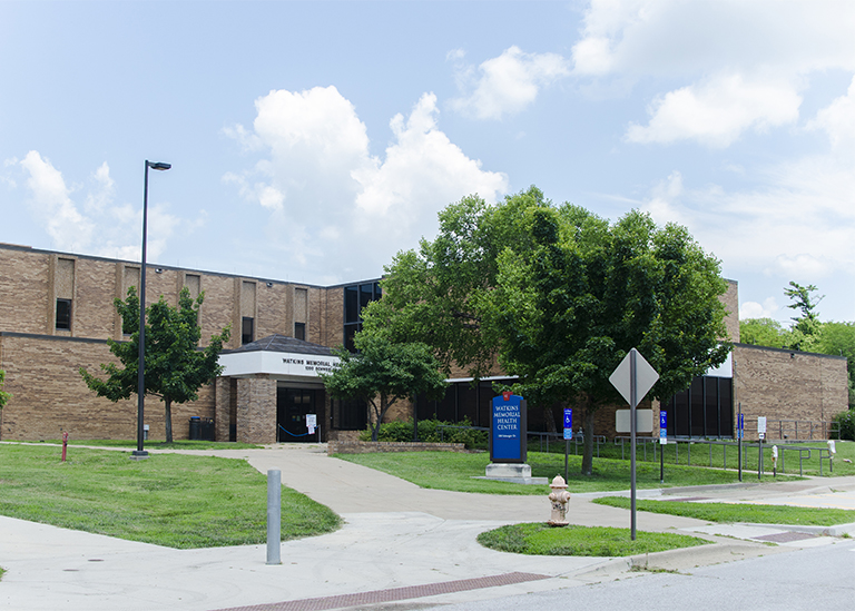 Watkins Health Center front entrance